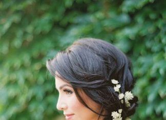Wedding Hair With Flowers & jewels : Romantic Braids with Flowers | Brides.com…