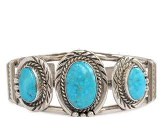 Trendy Bracelets : Silver and turquoise cuff (Harpo) shop it on Les trouvailles d'Elsa.fr…
