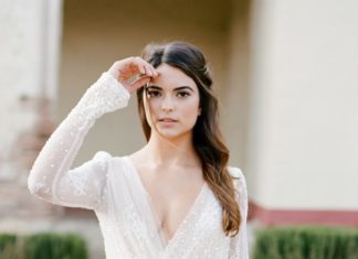 Beautiful Brand Wedding Dresses : Beaded long sleeve wrap wedding dress: www.stylemepretty… Photography: Jose Vi…