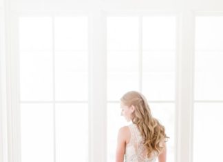Beautiful Brand Wedding Dresses : Blush beaded BHLDN wedding gown: www.stylemepretty… Photography: Rodeo and Co….