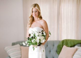 Beautiful Brand Wedding Dresses : Bride in an elegant Monique Lhuillier wedding bouquet: www.stylemepretty… Phot…