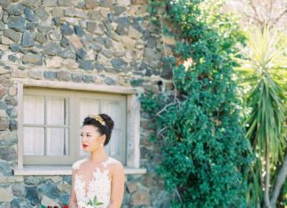 Beautiful Brand Wedding Dresses : Illusion neckline Pronovias wedding dress: Floral Design: Honey and Poppies – ww…