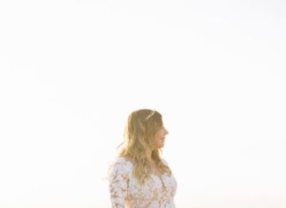 Beautiful Brand Wedding Dresses : Lace illusion wedding gown: www.stylemepretty… Photography: Sally Pinera – sal…