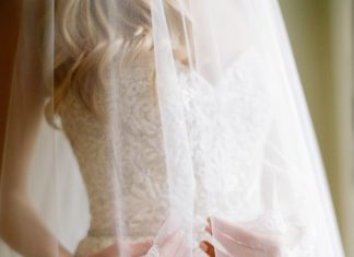 Beautiful Brand Wedding Dresses : Lace Reem Acra wedding dress and custom veil: www.stylemepretty… Photography: …