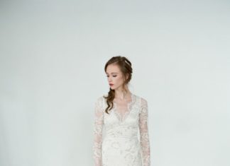 Beautiful Brand Wedding Dresses : Long sleeve lace wedding gown: www.stylemepretty… Photography: Almond Leaf Stu…