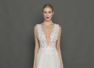 Beautiful Brand Wedding Dresses : Plunging neckline wedding dress: www.stylemepretty……