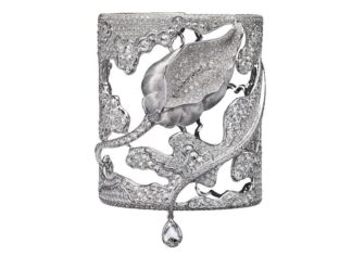 Best Diamond Bracelets : Bao Bao Wan 18K White Gold and White Diamond Lily Bangle | Latest Revival – feat…