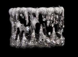 Best Diamond Bracelets : Bao Bao Wan's Bat bracelet in white gold with diamonds….