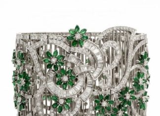 Best Diamond Bracelets : Dover Jewelry White Gold, Emerald and Diamond Bracelet…