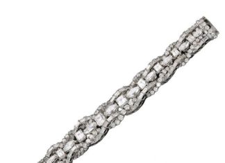 Best Diamond Bracelets : French Diamond Bracelet 55.00 Carats | From a unique collection of vintage tenni…