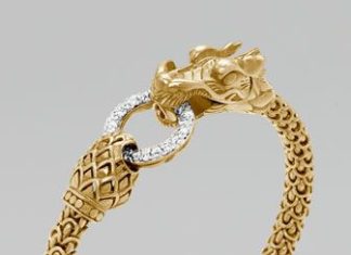 Best Diamond Bracelets : John Hardy Gold Naga Dragon Diamond O-Ring Bracelet – Neiman Marcus $11,500.00…