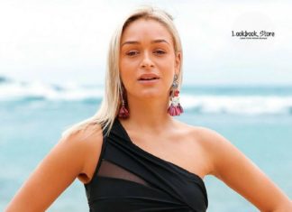 Best Swimwear 2017/2018 : Swimwear // Put on this black mesh one-shoulder ruched swimsuit with your oversi…