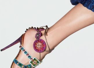 Best Women’s High Heels : Christian Louboutin’s Spiked Suede and Lamé Leather ‘Kaleikita’ Sandals…