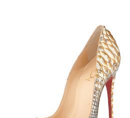 Best Women’s High Heels : S09Z7 Christian Louboutin So Kate Python Red Sole Pump, Gold…