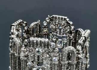 Diamond Bracelets : Art Deco Platinum & Diamond Bracelet…
