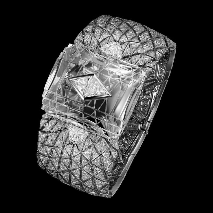 CARTIER. "Romanov" Bracelet - Platinum, carved rock Crystal motif, one...