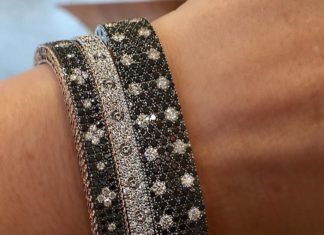 Diamond Bracelets : White and Black diamonds bracelet by Roberto Coin Alson Jewelers…