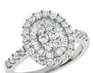 Diamond Rings : 14K White Gold 0.99cttw Round Diamond Fashion Ring Jewelry Pot. $2310.99. Fabulo…