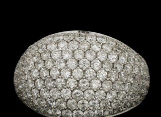 Diamond Rings : 14KT White Gold 4.70ctw Diamond Ring…