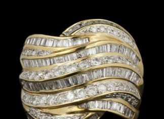 Diamond Rings : 14KT Yellow Gold 3.17ctw Diamond Ring…