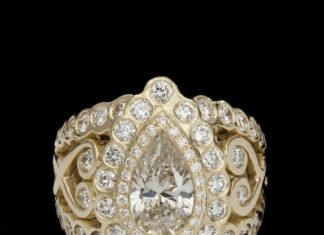 Diamond Rings : 18ky Pear shape diamond ring, Paul Bartnik Designs…
