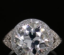 Diamond Rings : A glorious 1930's vintage diamond ring, the setting fully restored and reset…