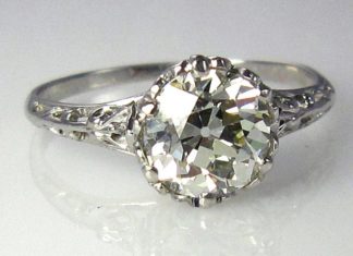 Diamond Rings : Antique 1900s..1.42ct Old European Round VINTAGE ESTATE Solitaire Diamond Ring…