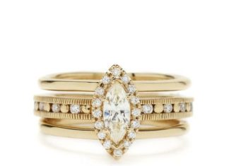 Diamond Rings : Attelage Marquis Diamond Bridal Set…