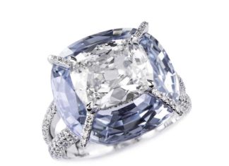 Diamond Rings : Bogh-Art Kissing Diamonds ring with a diamond set inside a sapphire….