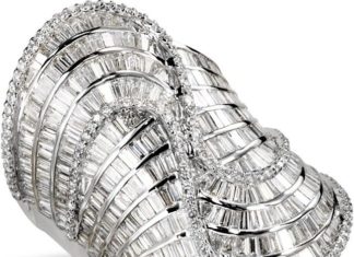 Diamond Rings : BREATHLESS INDULGENCE Nearly 4 carats in diamonds set upon 18k white gold indulg…