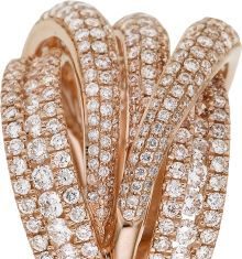 Diamond Rings : Estate Jewelry:Rings, Diamond, Pink Gold Ring. ……