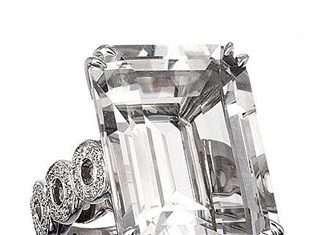 Diamond Rings : Ivanka Trump Signature 18K White Gold Rock Crystal and Diamond Cocktail Ring…