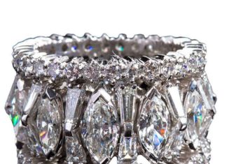 Diamond Rings : Mixed-cut Diamond Eternity Band | From a unique collection of vintage band rings…