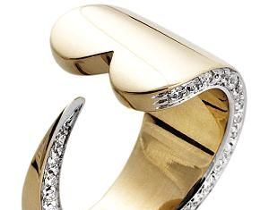 Diamond Rings : Pianegonda Gold Lovesick Wrap Diamond Ring…