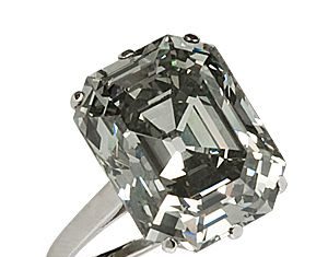 Diamond Rings : RARE FRENCH ART DECO FANCY "STEEL" GREY 10 CARAT DIAMOND RING….