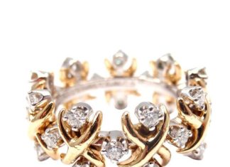 Diamond Rings : TIFFANY & CO Schlumberger Lynn Diamond Gold & Platinum Ring. 18k Yellow …