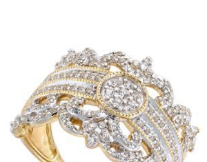Diamond Rings : Vintage Crown Ring…