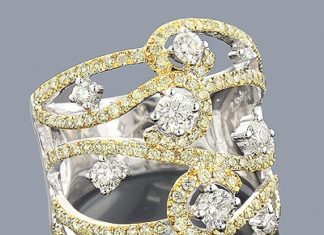 Diamond Rings : white & yellow diamond ring…
