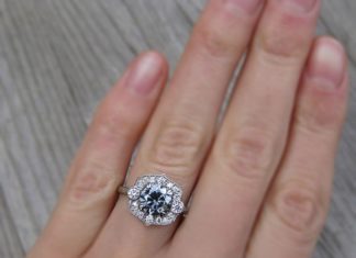 Engagement Rings & Wedding Rings : Grey Moissanite Engagement Rings To Obsess Over ~ Dark Grey Moissanite Engagemen…