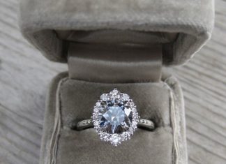 Engagement Rings & Wedding Rings : Grey Moissanite Engagement Rings To Obsess Over ~ gorgeous! Dark Grey Moissanite…