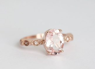 Engagement Rings & Wedding Rings : Morganite Engagement Rings Are Pretty In Pink ~ Handmade 14k Rose Gold 9×7 mm O…
