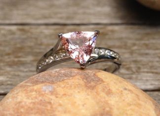 Engagement Rings & Wedding Rings : Morganite Engagement Rings Are Pretty In Pink ~ Handmade 18k White Gold 1.10ct T…