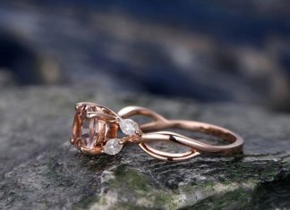 Engagement Rings & Wedding Rings : Morganite Engagement Rings Are Pretty In Pink ~ side view of handmade 14k Rose G…