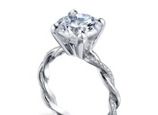 Engagement Rings & Wedding Rings : Platinum Alternating Infinity Ring…