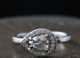 Engagement Rings & Wedding Rings : Stunning, Handcrafted Yasuko Azuma Engagement Rings ~ 0.66 ct Light Grey-Brown D…