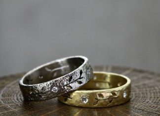 Engagement Rings & Wedding Rings : Stunning, Handcrafted Yasuko Azuma Engagement Rings ~ Hand Pierced Leaf Bands in…