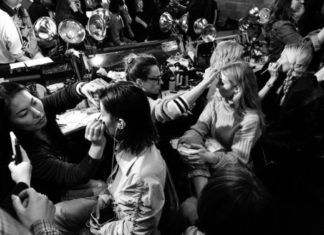 Fashion : Hadid Sisters getting ready for Anna Sui show. @andrisdze at…