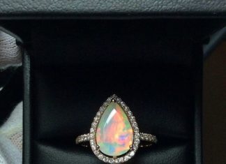 Luxury Jewelry 2017/2018 : Ethiopian Opal and Full Cut Diamond Ring. We specialize in all Custom Engagement…