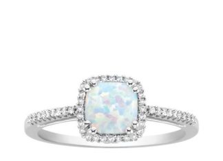 Luxury Jewelry 2017/2018 : Fred Meyer Jewelers | Opal and Diamond Birthstone Ring…