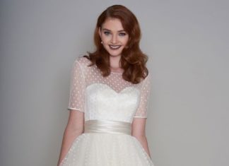 Short Wedding Dresses : 86-nellie Classic Fifties style tea length wedding dress…
